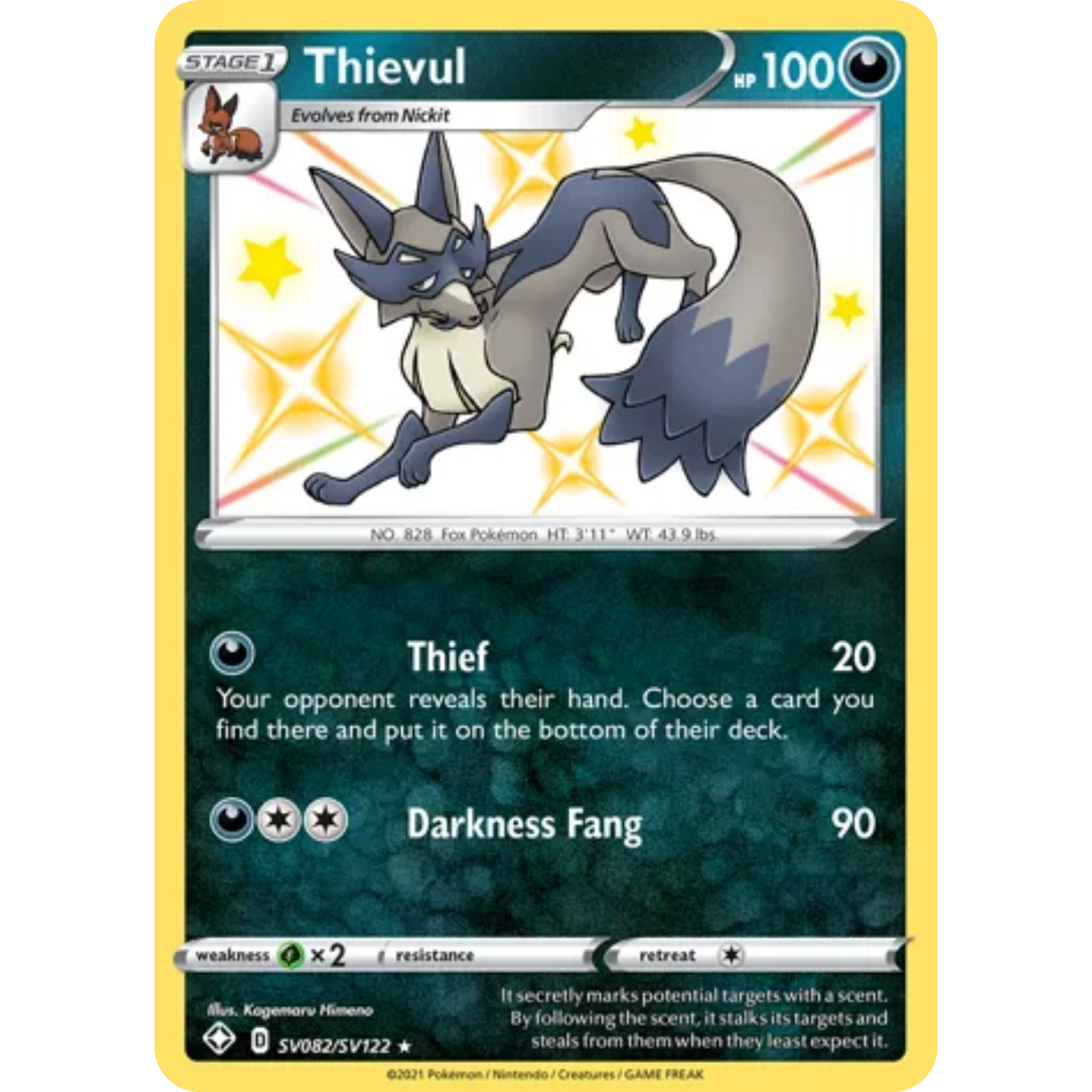 Thievul (SV082/SV122) [Sword & Shield: Shining Fates]