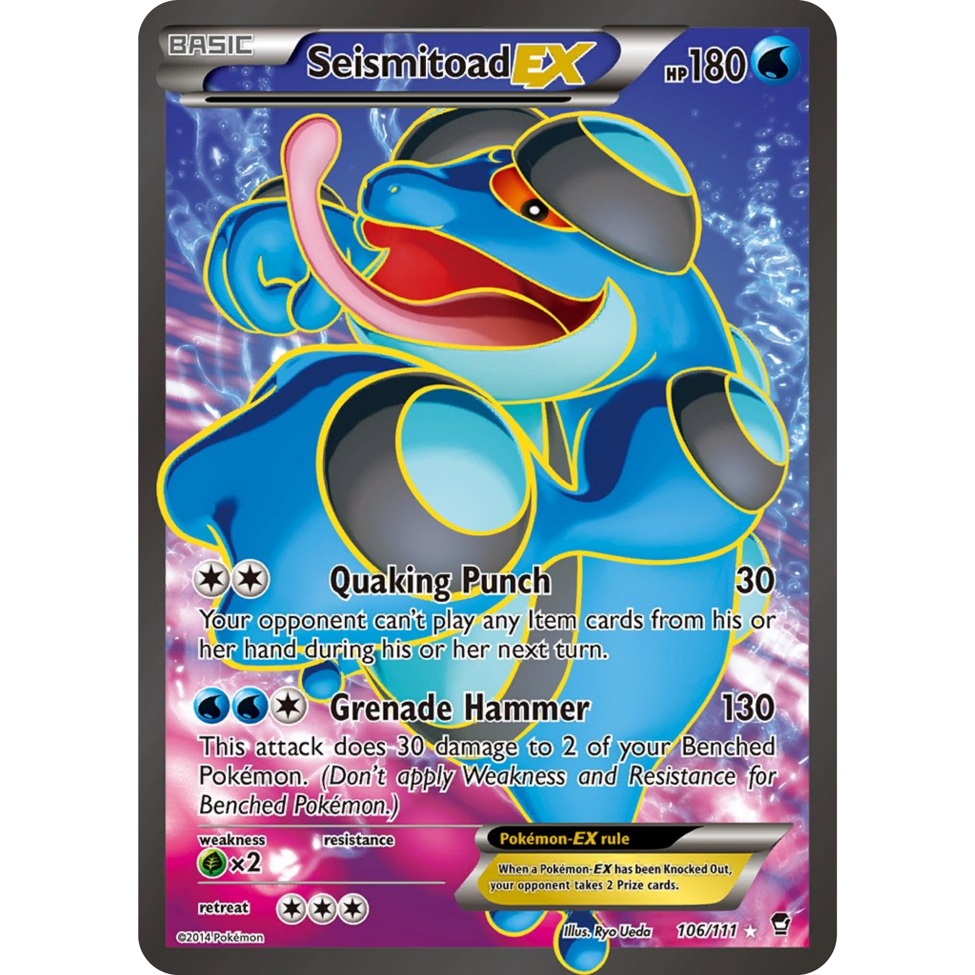 Seismitoad EX (106/111) [XY: Furious Fists]