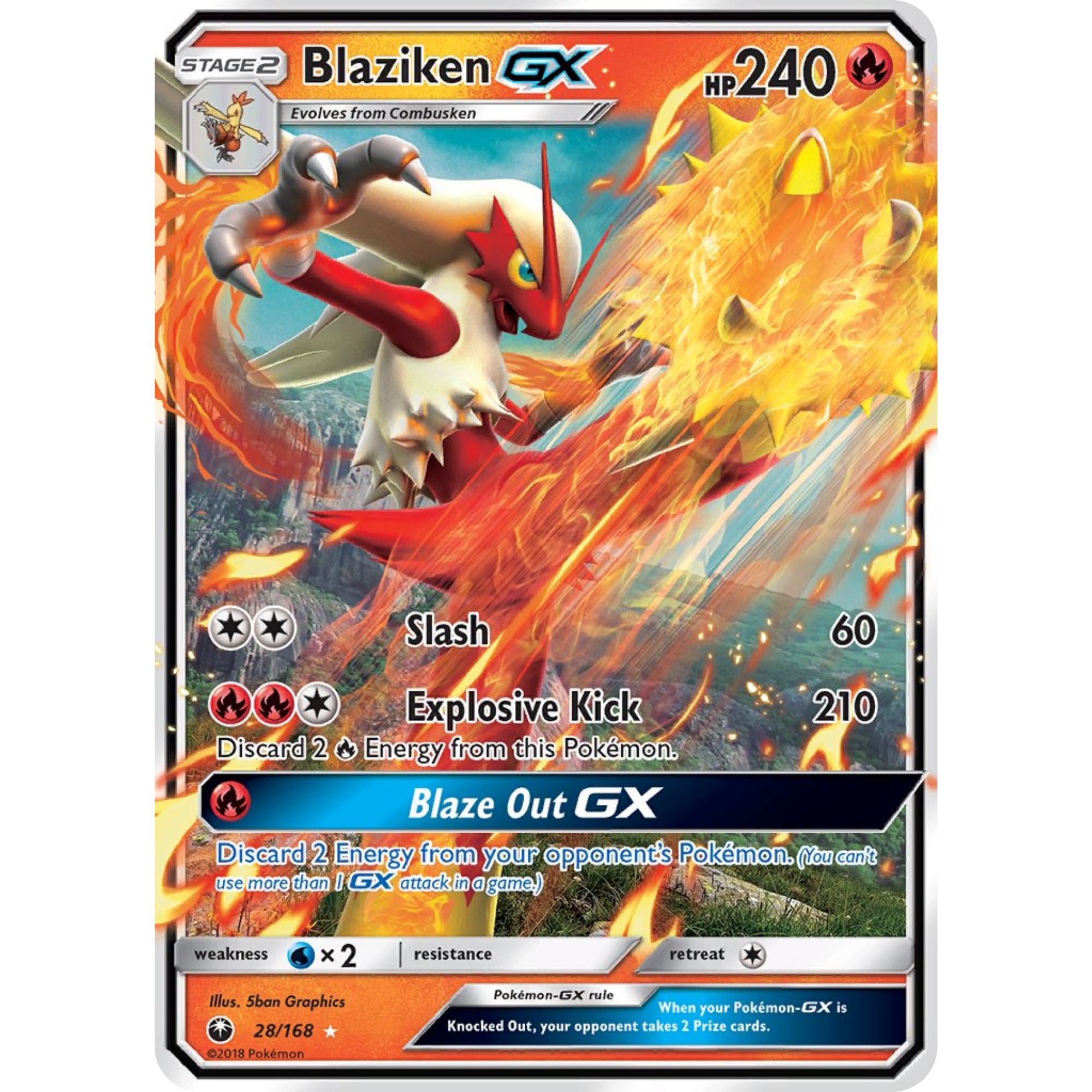 Blaziken GX (28/168) [Sun & Moon: Celestial Storm]