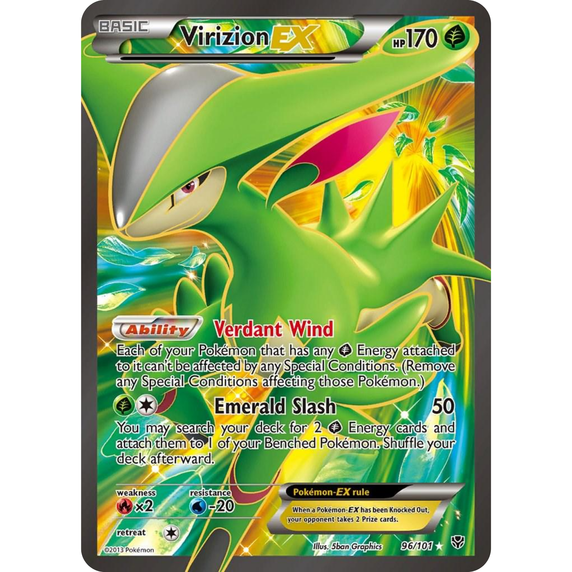 Virizion EX (96/101) [Black & White: Plasma Blast]