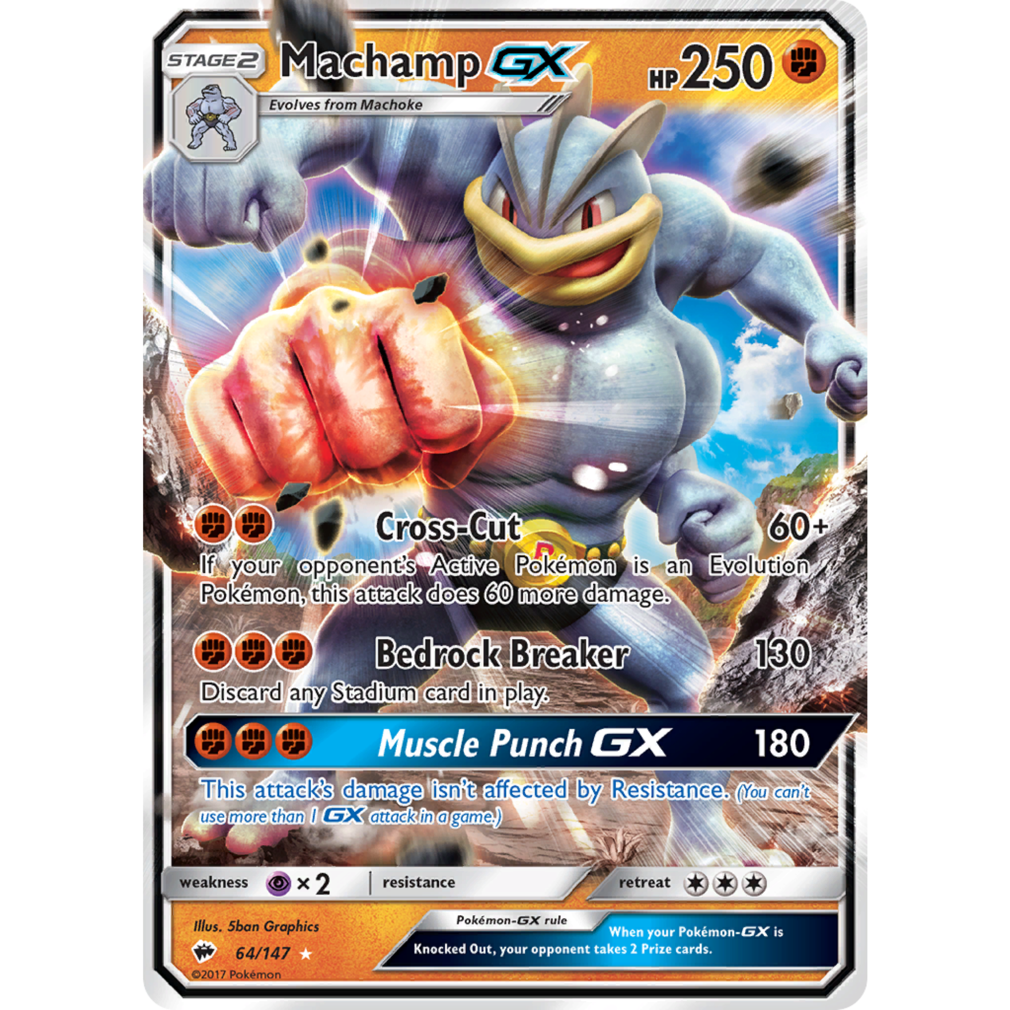 Machamp GX (64/147) [Sun & Moon: Burning Shadows]