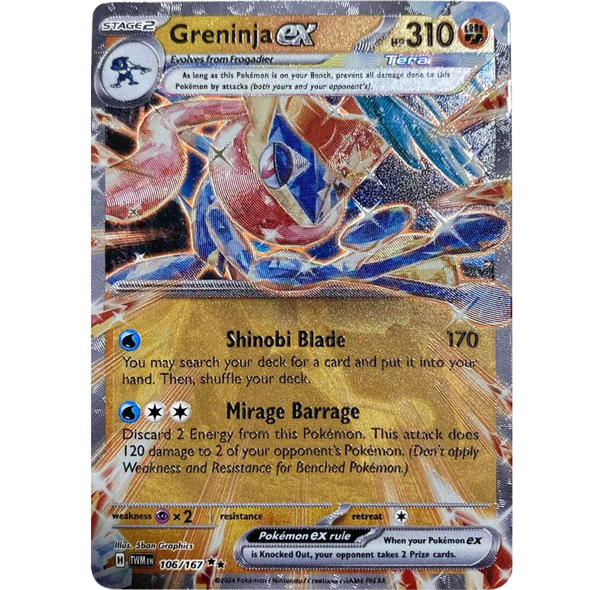 Greninja ex (106/167) (GameStop Metal Card) [Miscellaneous Cards]