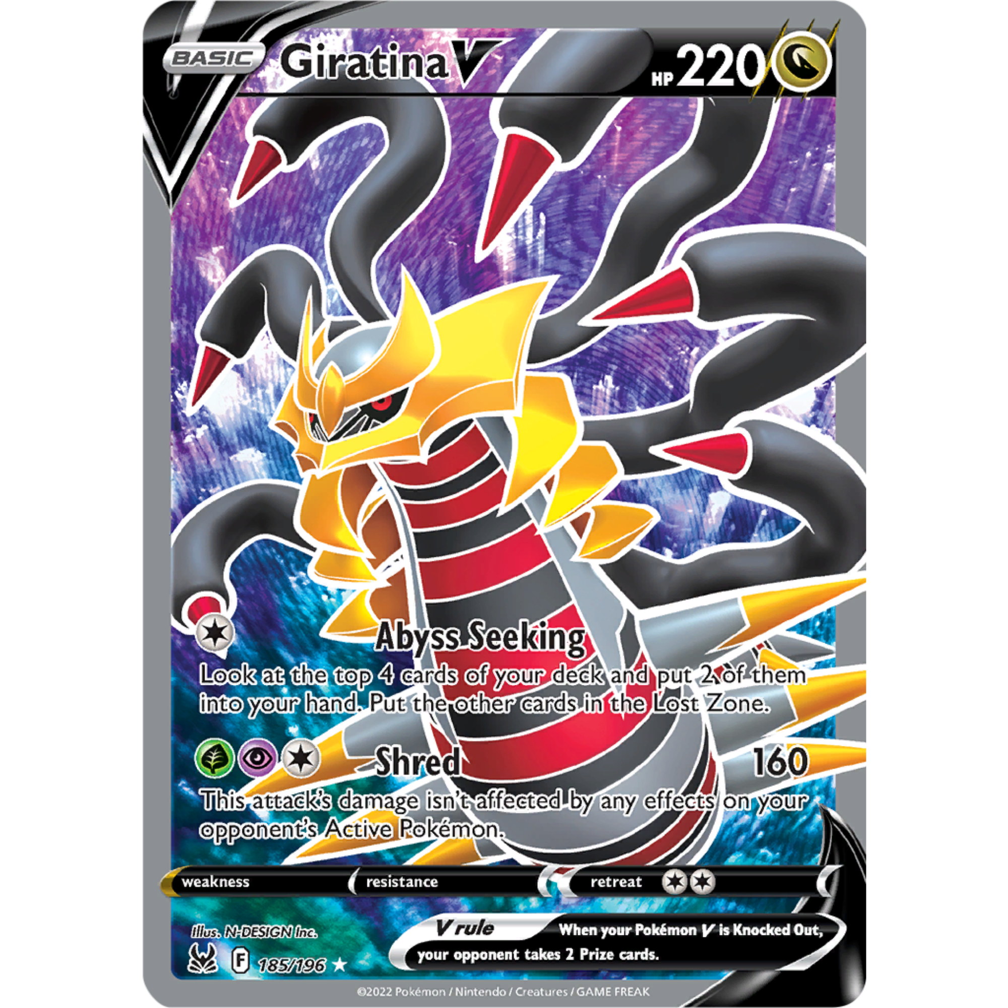 Giratina V (185/196) [Sword & Shield: Lost Origin]