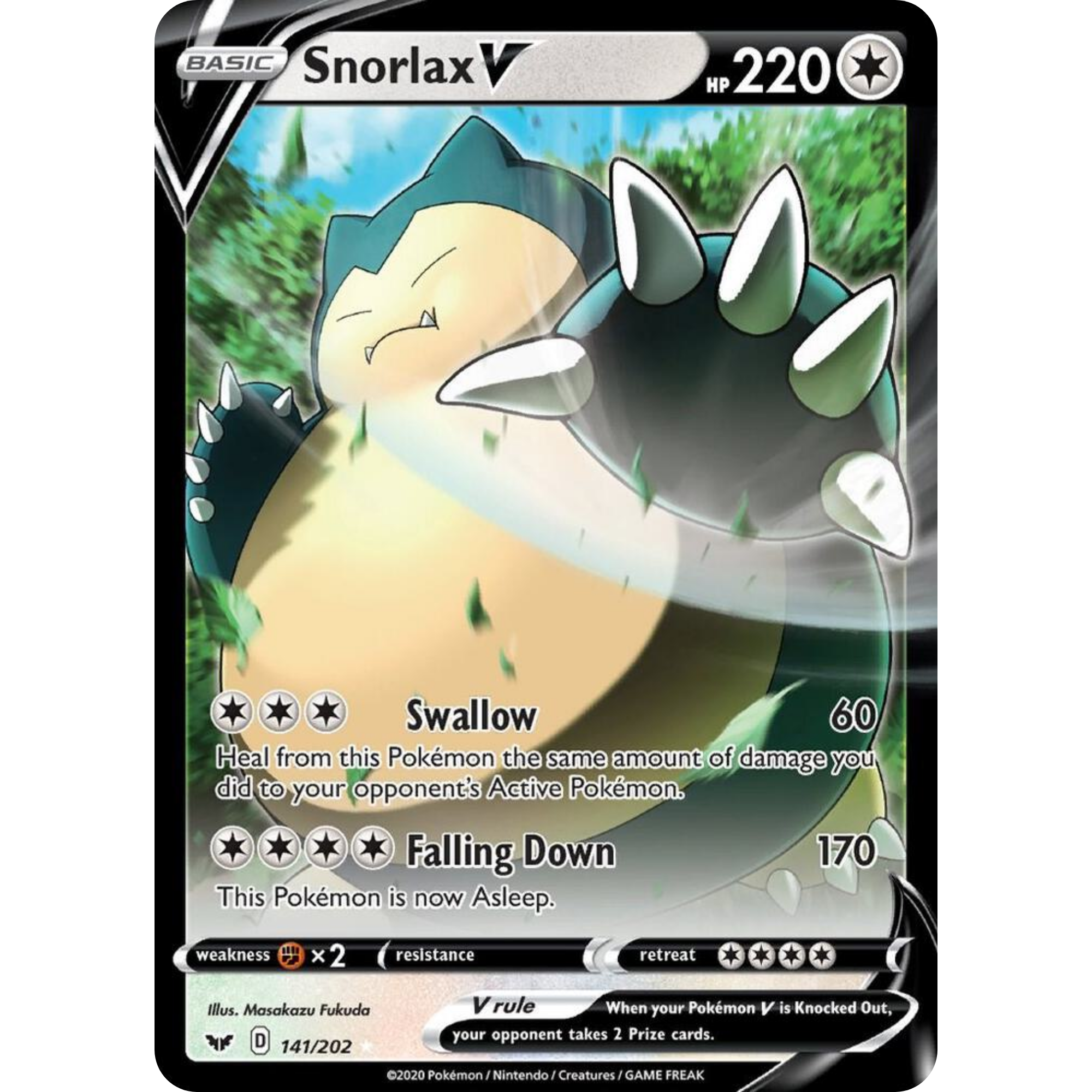 Snorlax V (141/202) [Sword & Shield: Base Set]