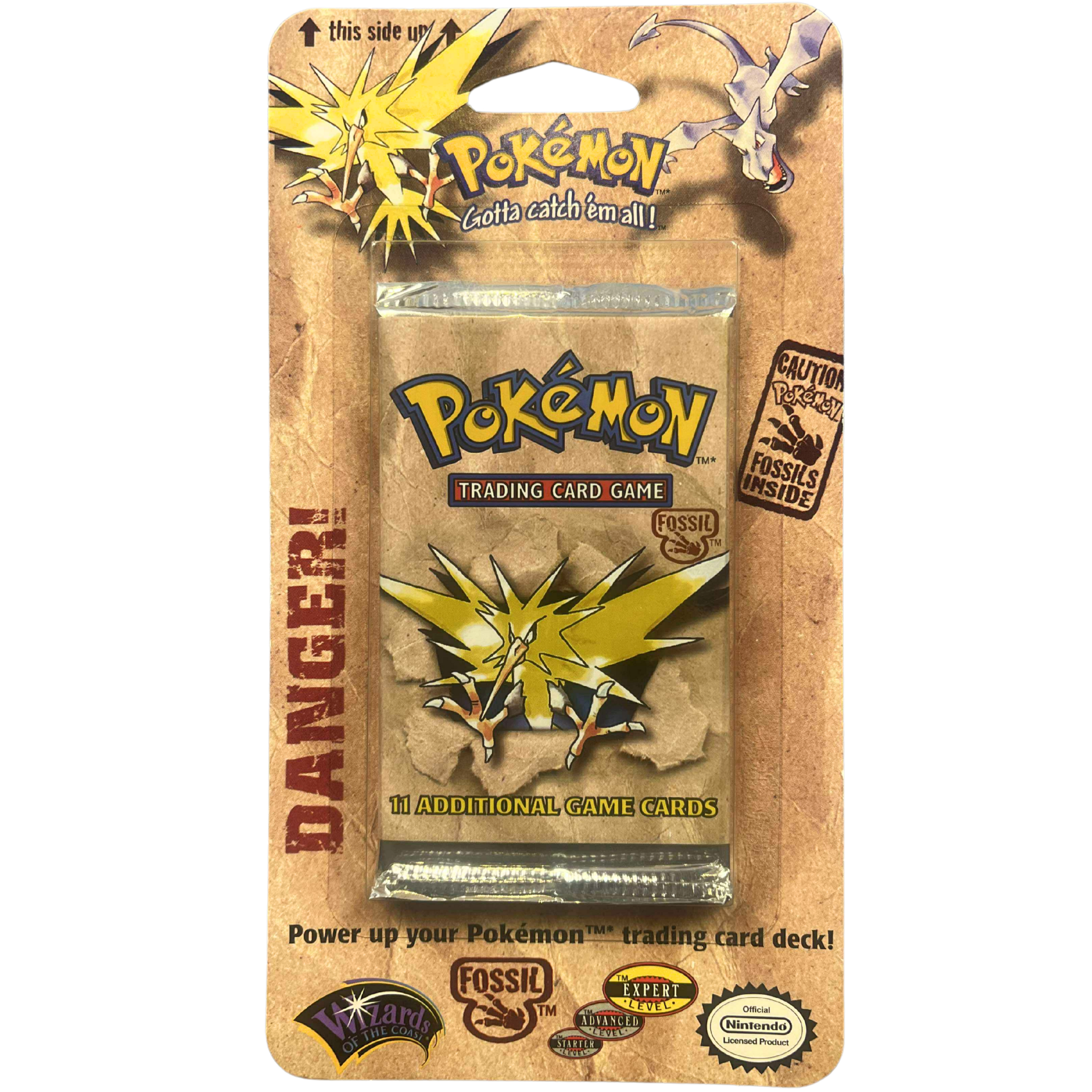 Fossil Blister Pack - Zapdos ( Wizard of the Coast ) Pokemon TCG