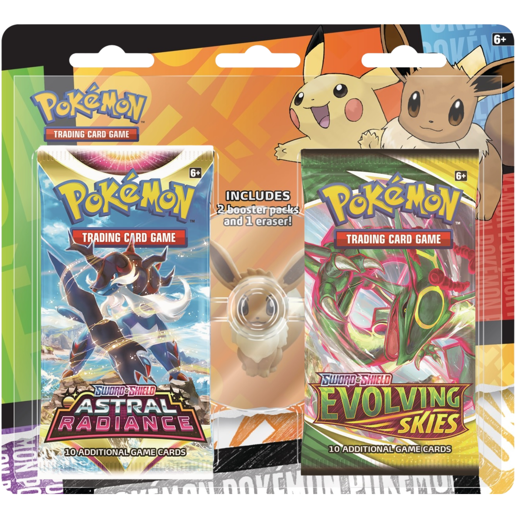 Evolving Skies Blister - Eevee Eraser ( Sword & Shield ) Pokemon TCG