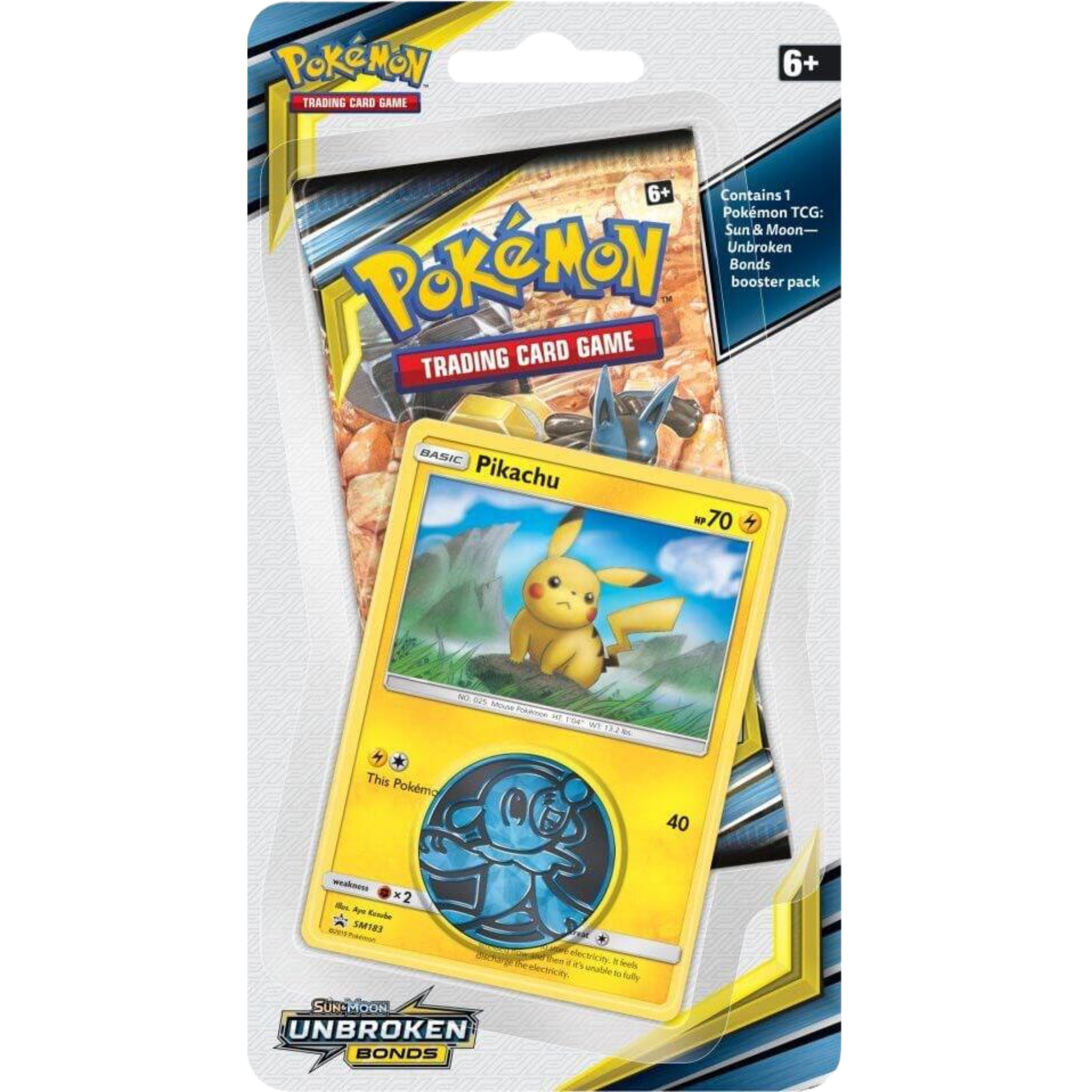 Unbroken Bonds Single Pack Blister - Pikachu ( Sun & Moon ) Pokemon TCG