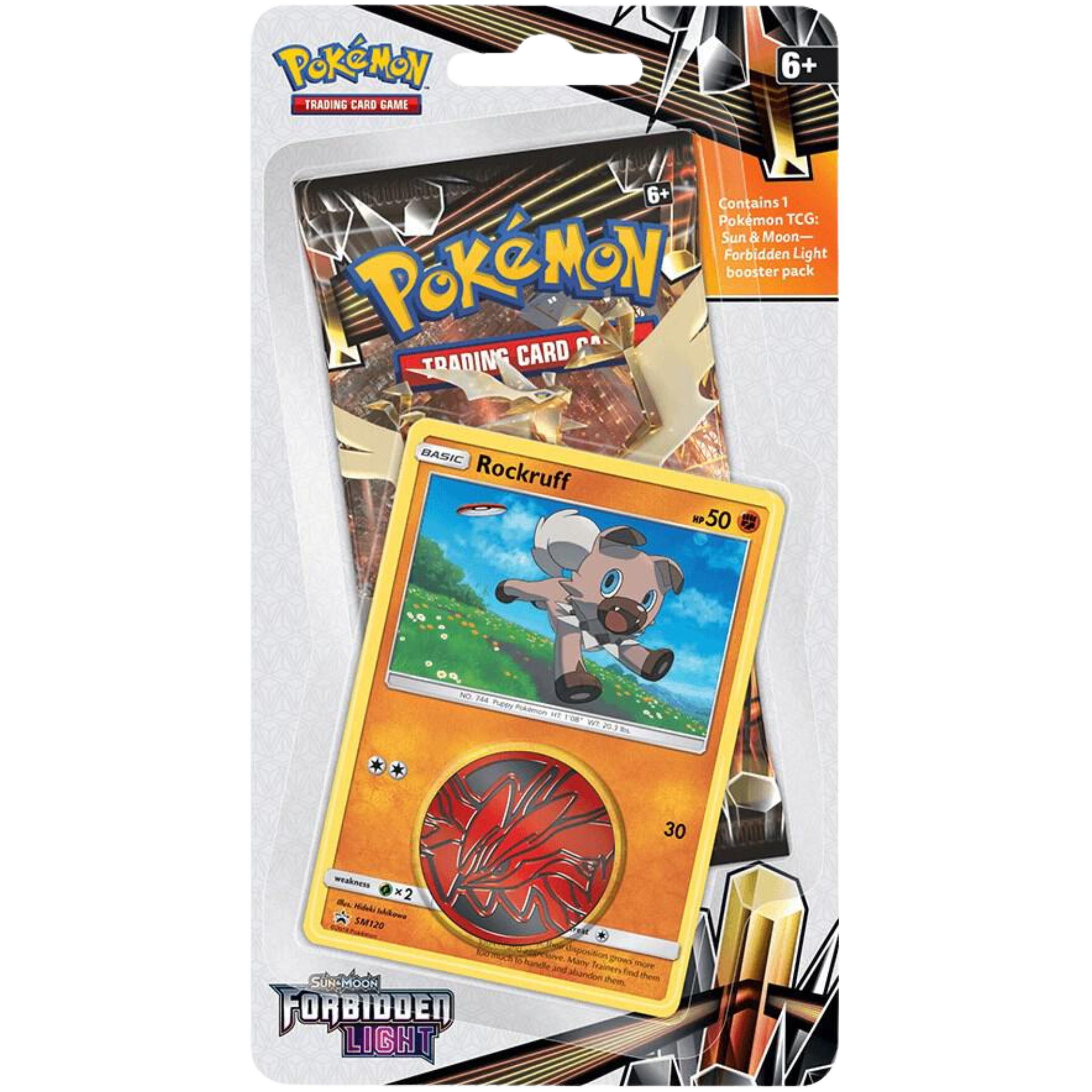 Forbidden Light Single Pack Blister - Rockruff ( Sun & Moon ) Pokemon TCG