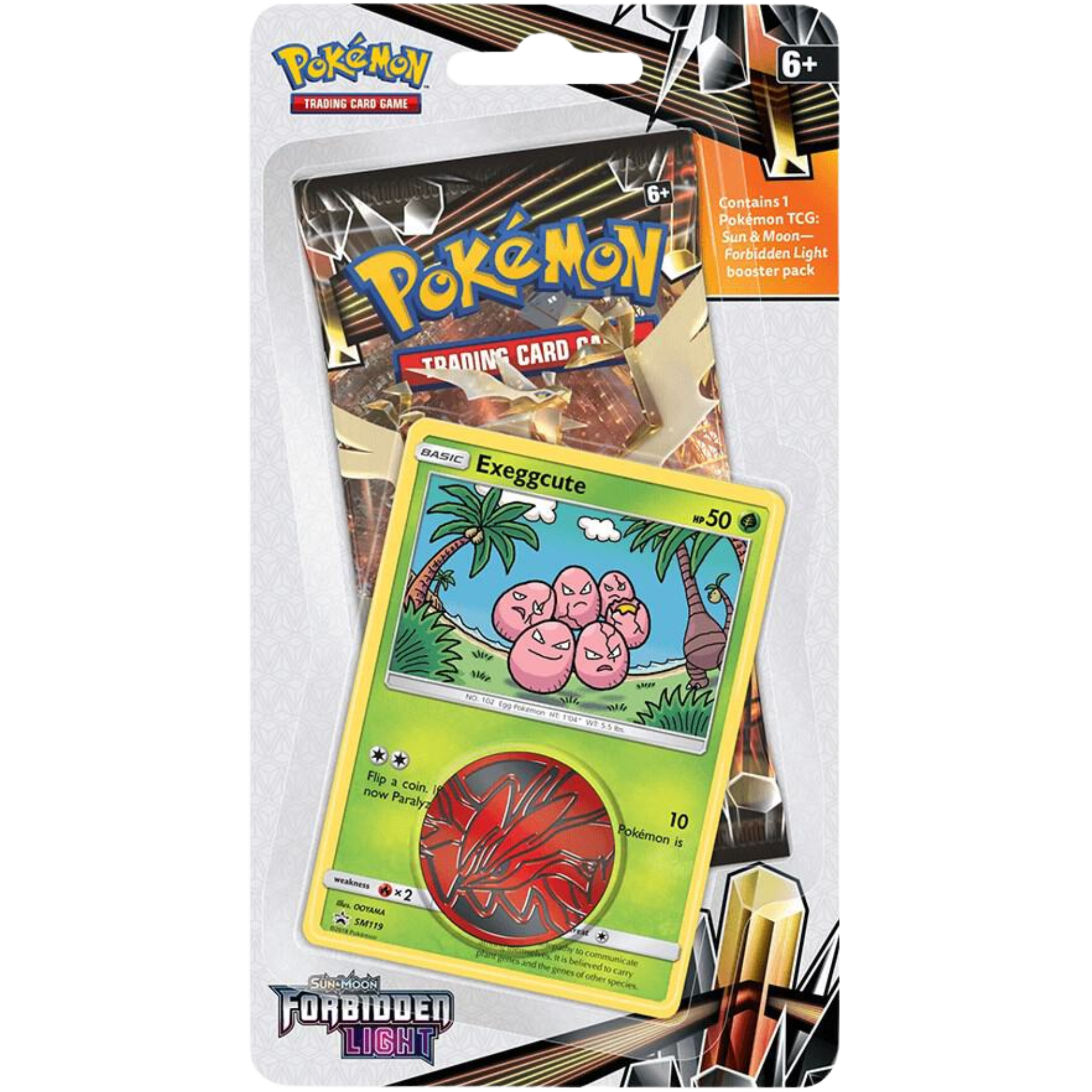 Forbidden Light Single Blister Pack - Exeggcute ( Sun & Moon ) Pokemon TCG