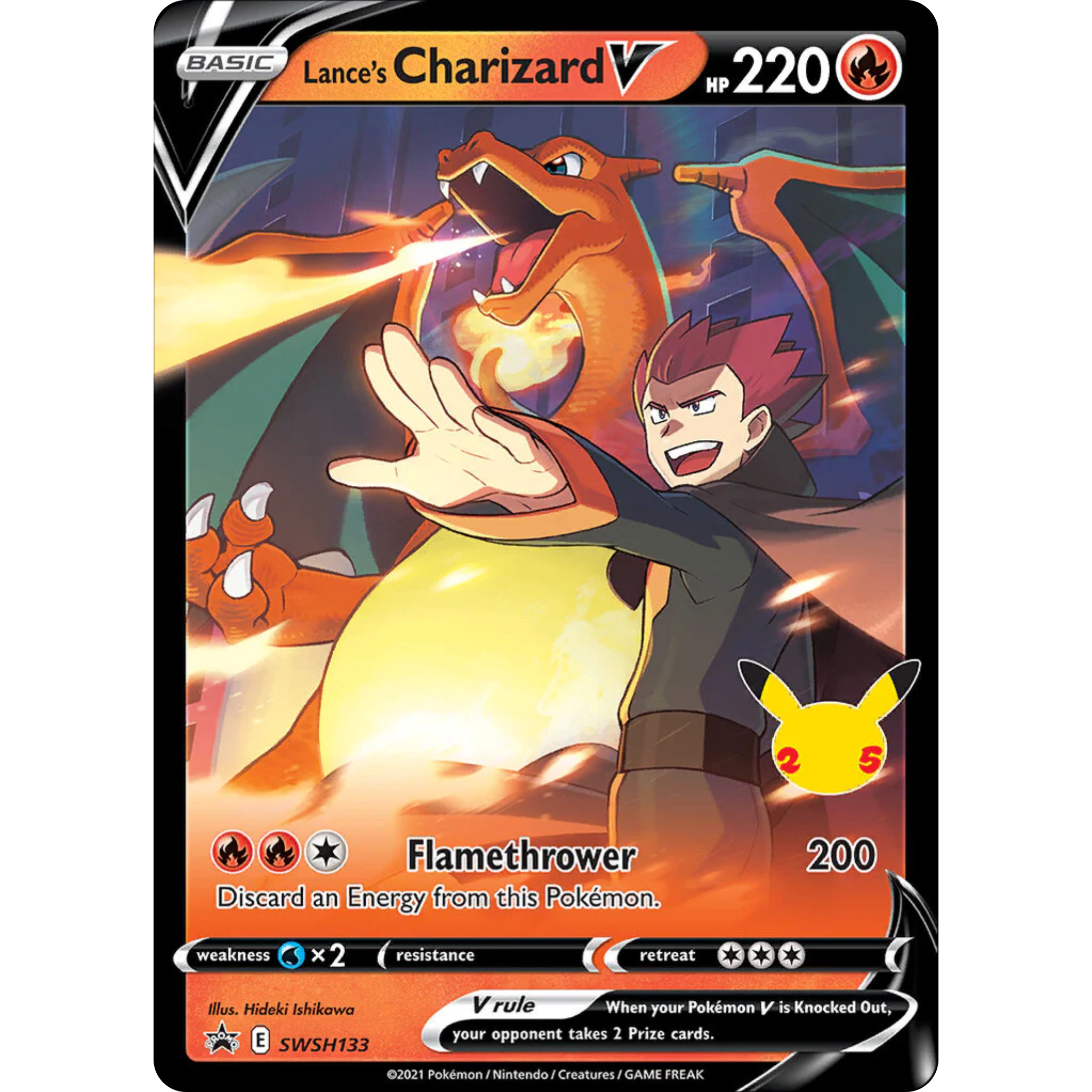 Lance's Charizard V (SWSH133) [Sword & Shield: Black Star Promos]