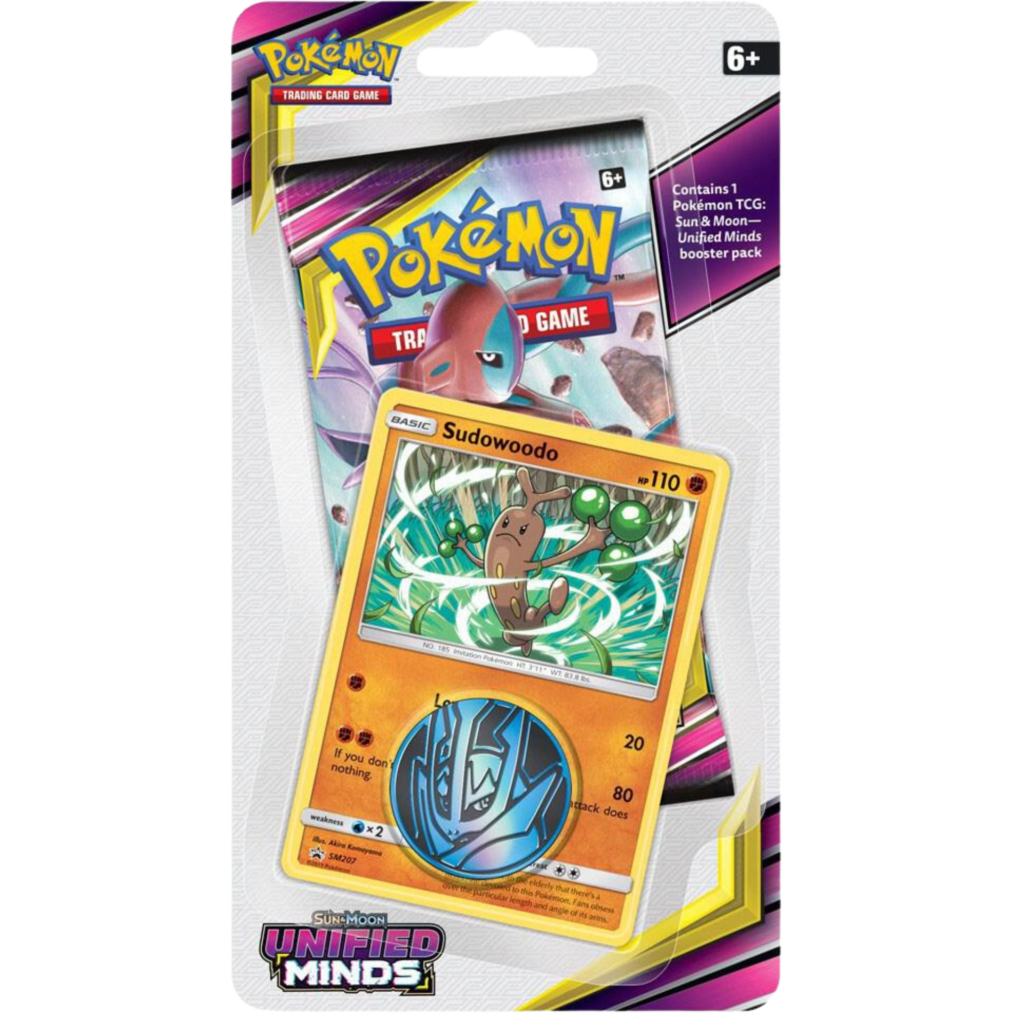 Unified Minds Single Pack Blister - Sudowoodo ( Sun & Moon ) Pokemon TCG