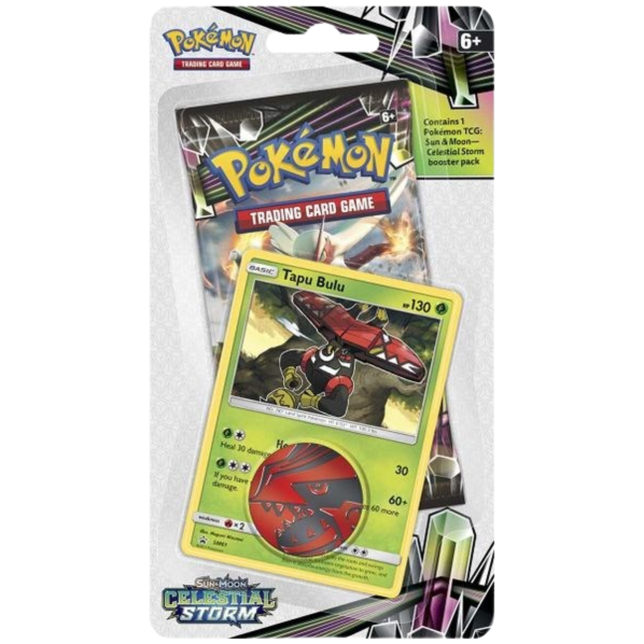 Celestial Storm Single Pack Blister - Tapu Bulu ( Sun & Moon ) Pokemon TCG