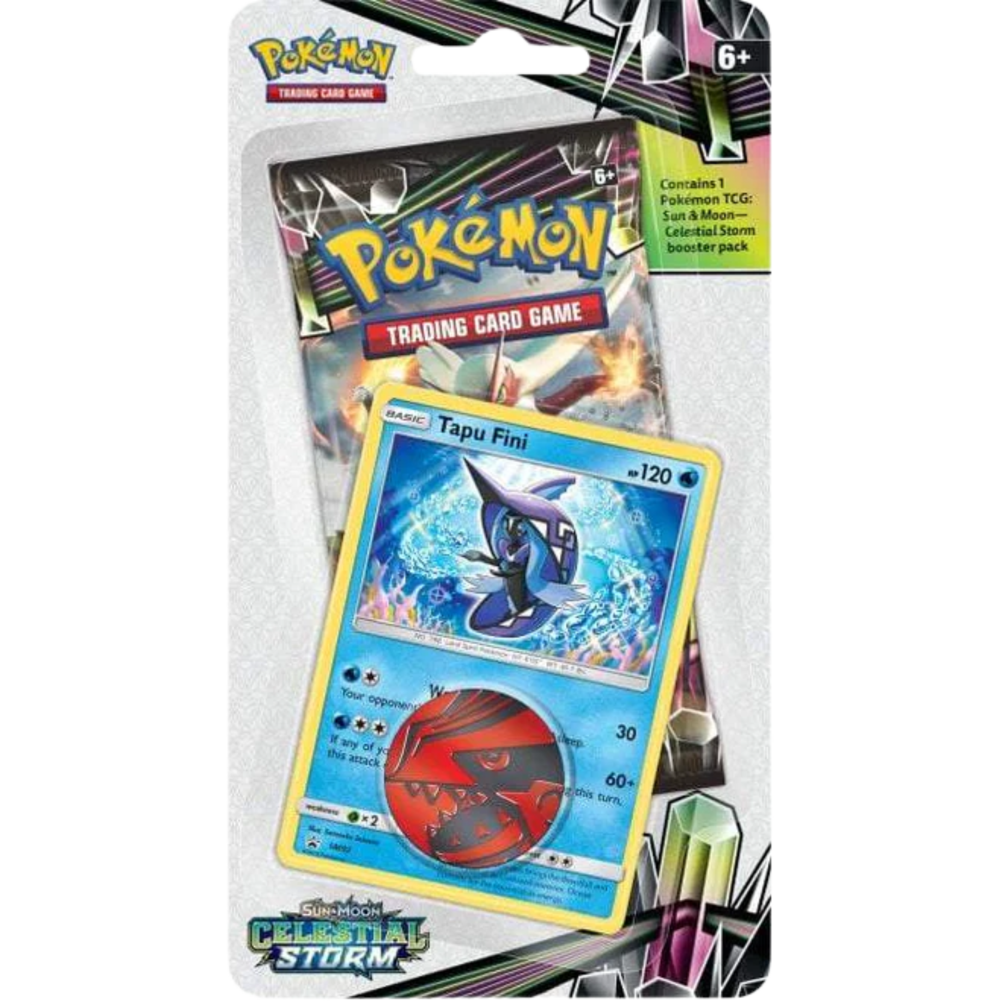 Celestial Storm Single Pack Blister - Tapu Fini ( Sun & Moon ) Pokemon TCG