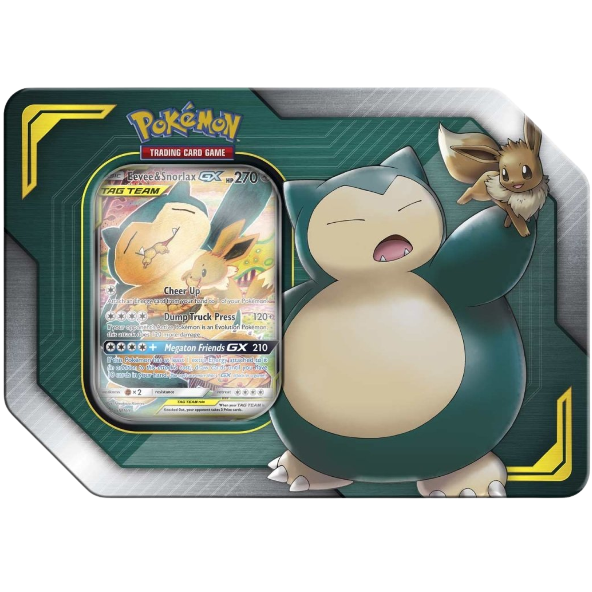 Tag Team Tin - Eevee & Snorlax GX ( Sun & Moon ) Pokemon TCG