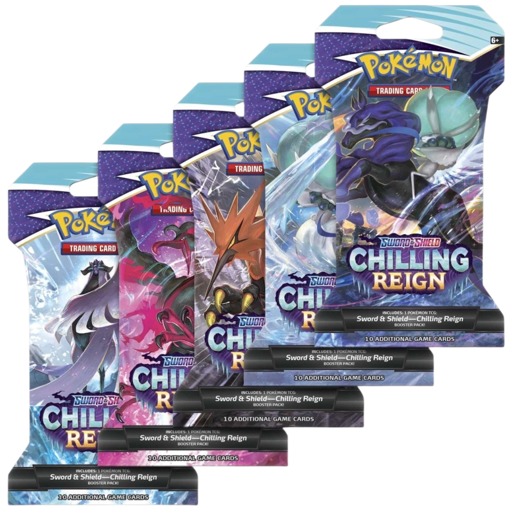 Chilling Reign Sleeved Booster Pack Artset ( Sword & Shield ) Pokemon TCG
