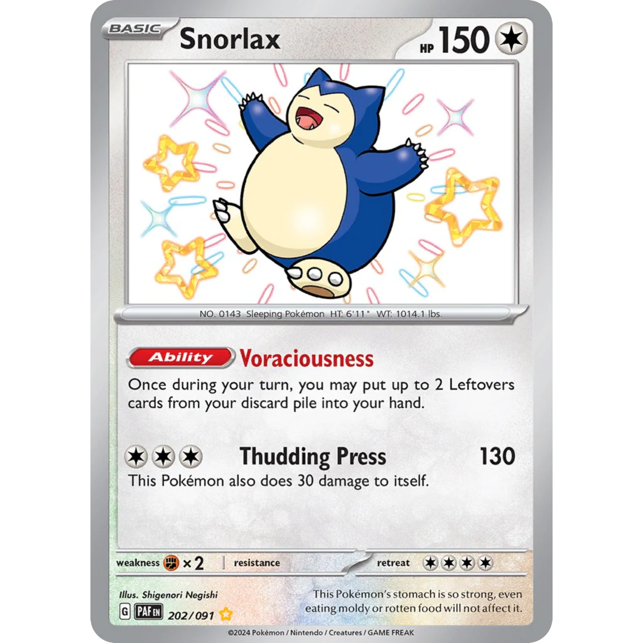 Snorlax (202/091) [Scarlet & Violet: Paldean Fates]
