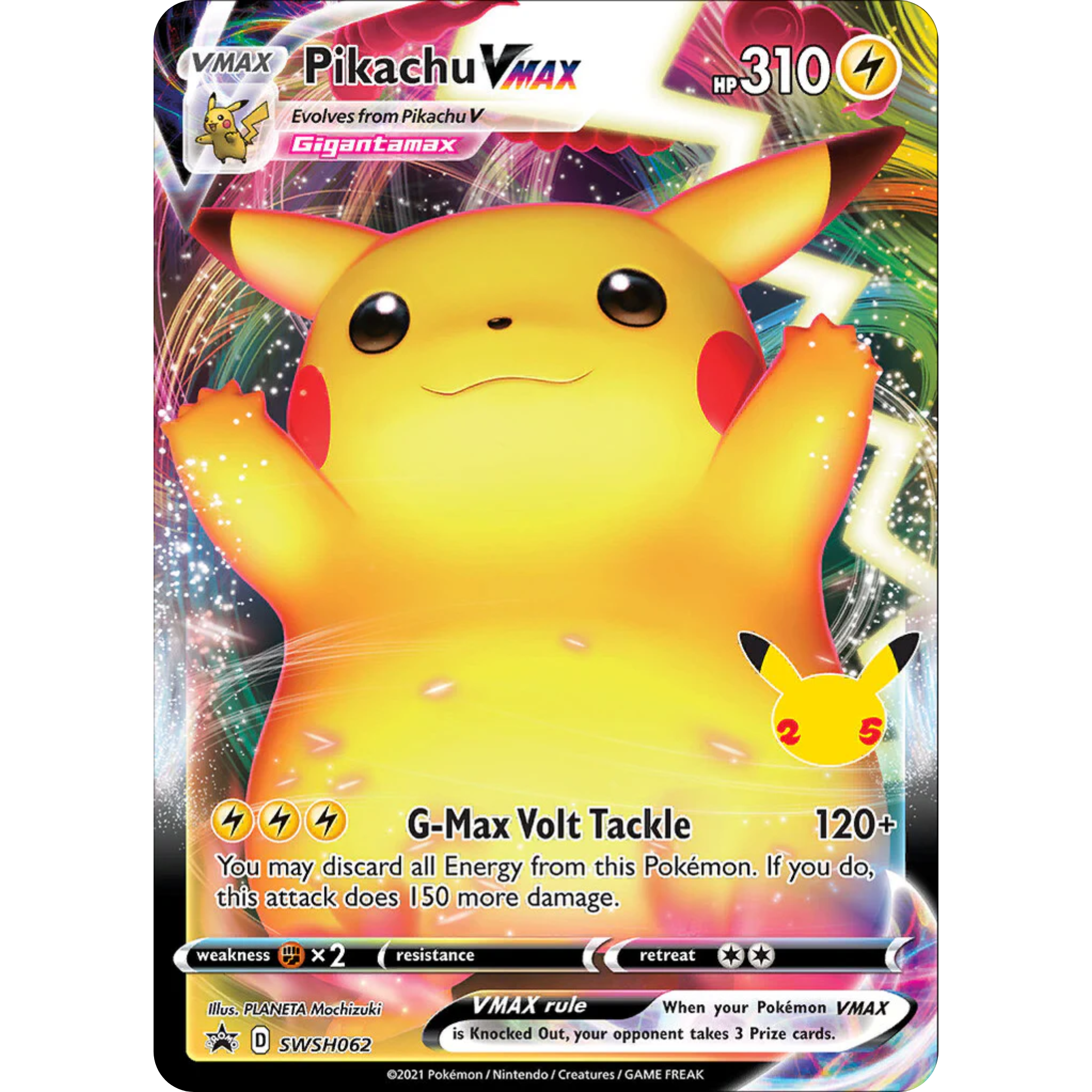 Pikachu VMAX (SWSH062) (Celebrations) [Sword & Shield: Black Star Promos]