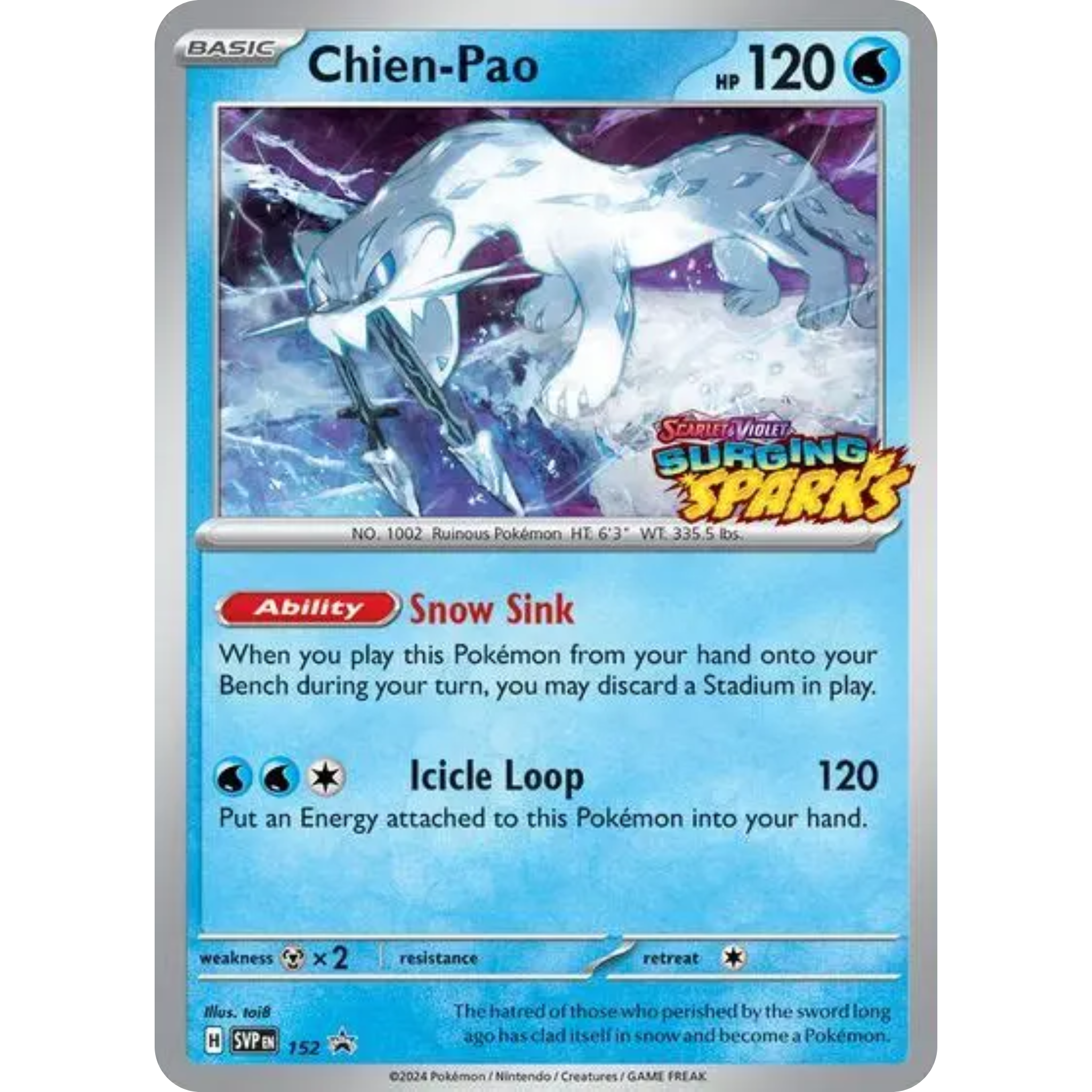 Chien-Pao 152 - Prerelease Promo (Sealed) [SV: Surging Sparks]