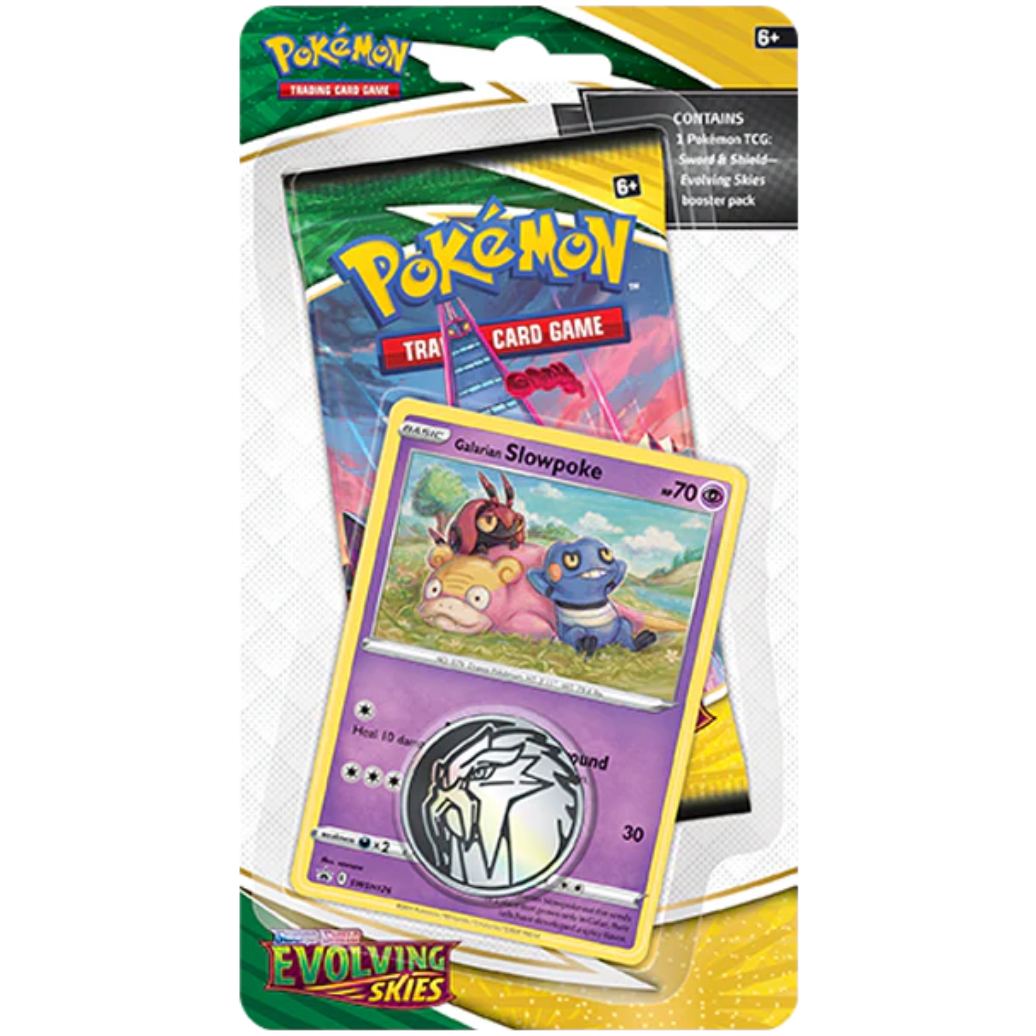Evolving Skies Single Pack Blister - Galarian Slowpoke ( Sword & Shield ) Pokemon TCG