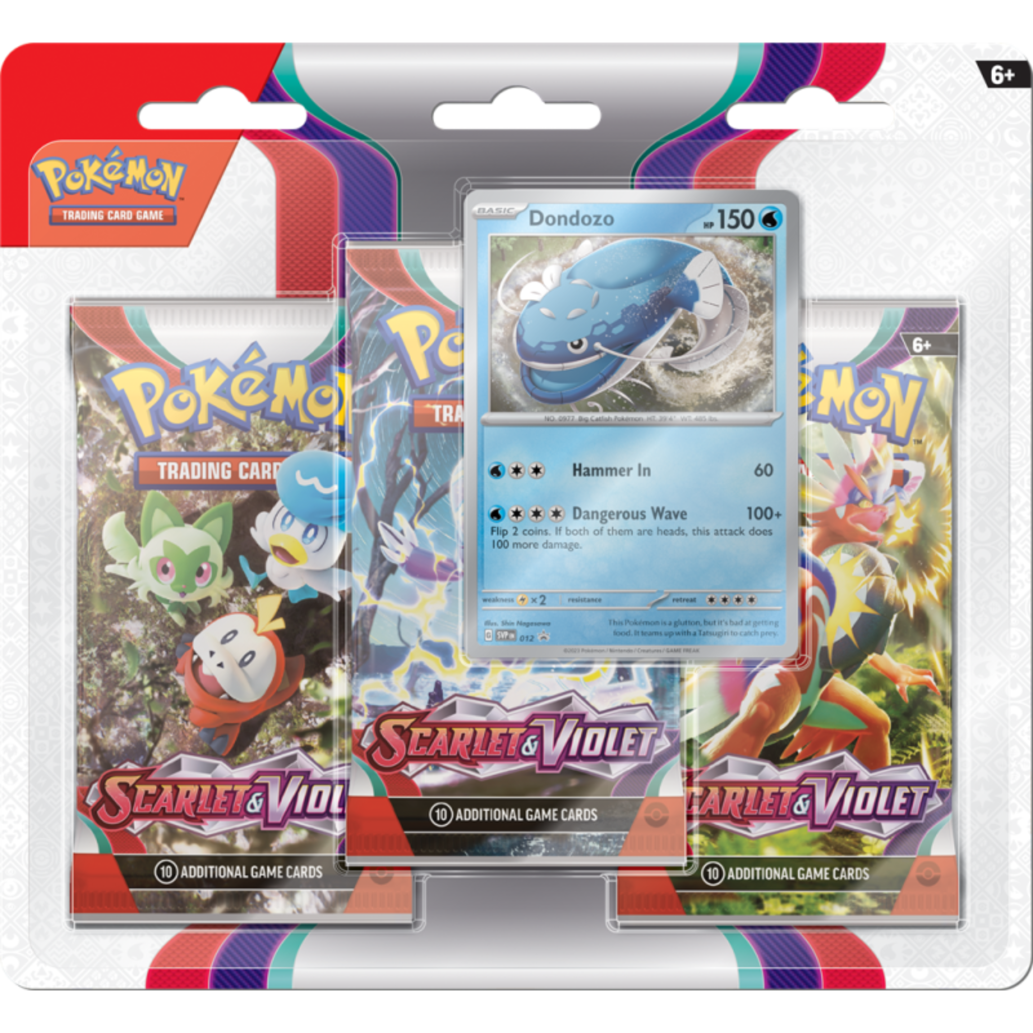 Scarlet & Violet Base Set 3-Pack Blister - Dondozo ( Scarlet & Violet ) Pokemon TCG