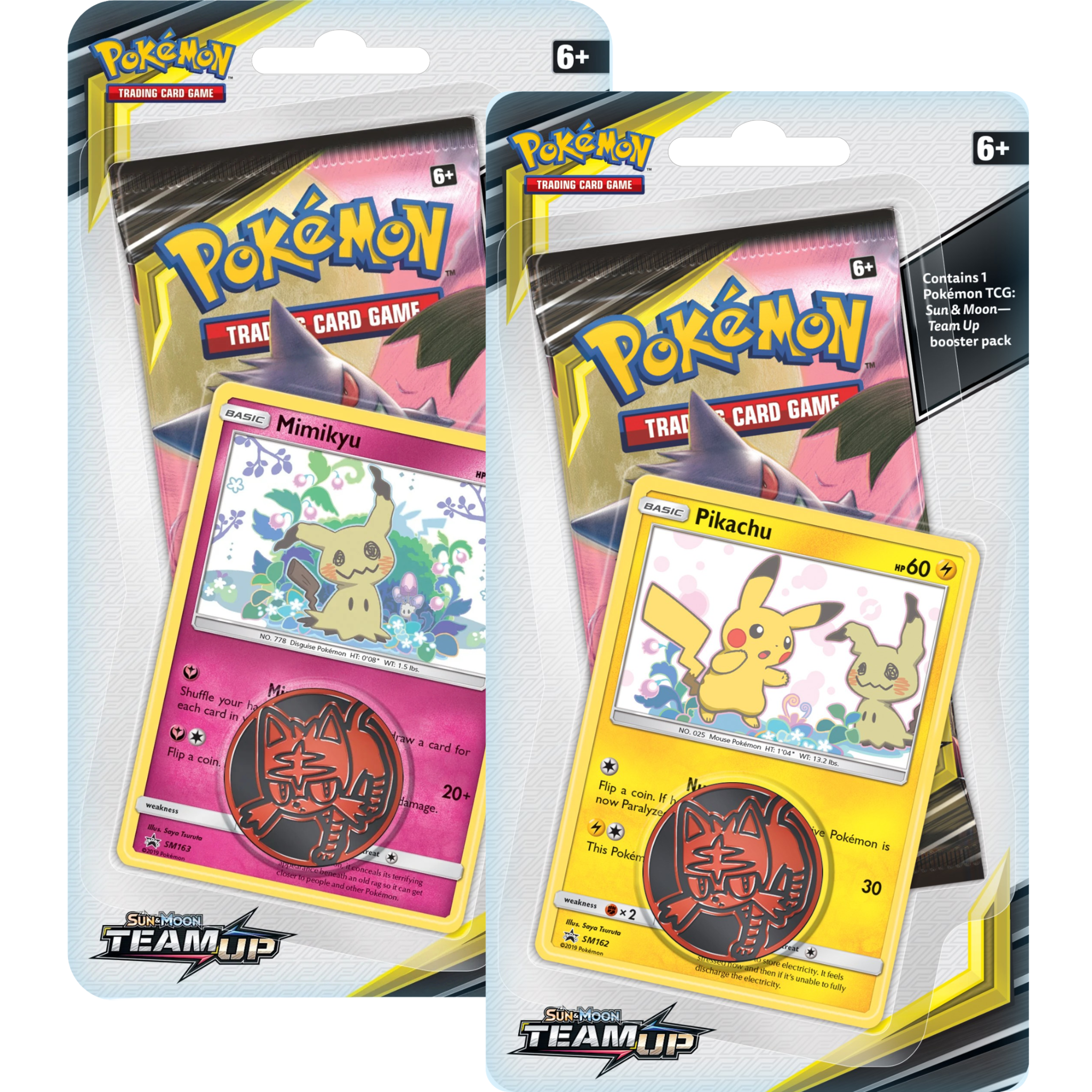 Team Up Blisters - Mimikyu & Pikachu (Set of 2) ( Sun & Moon ) Pokemon TCG