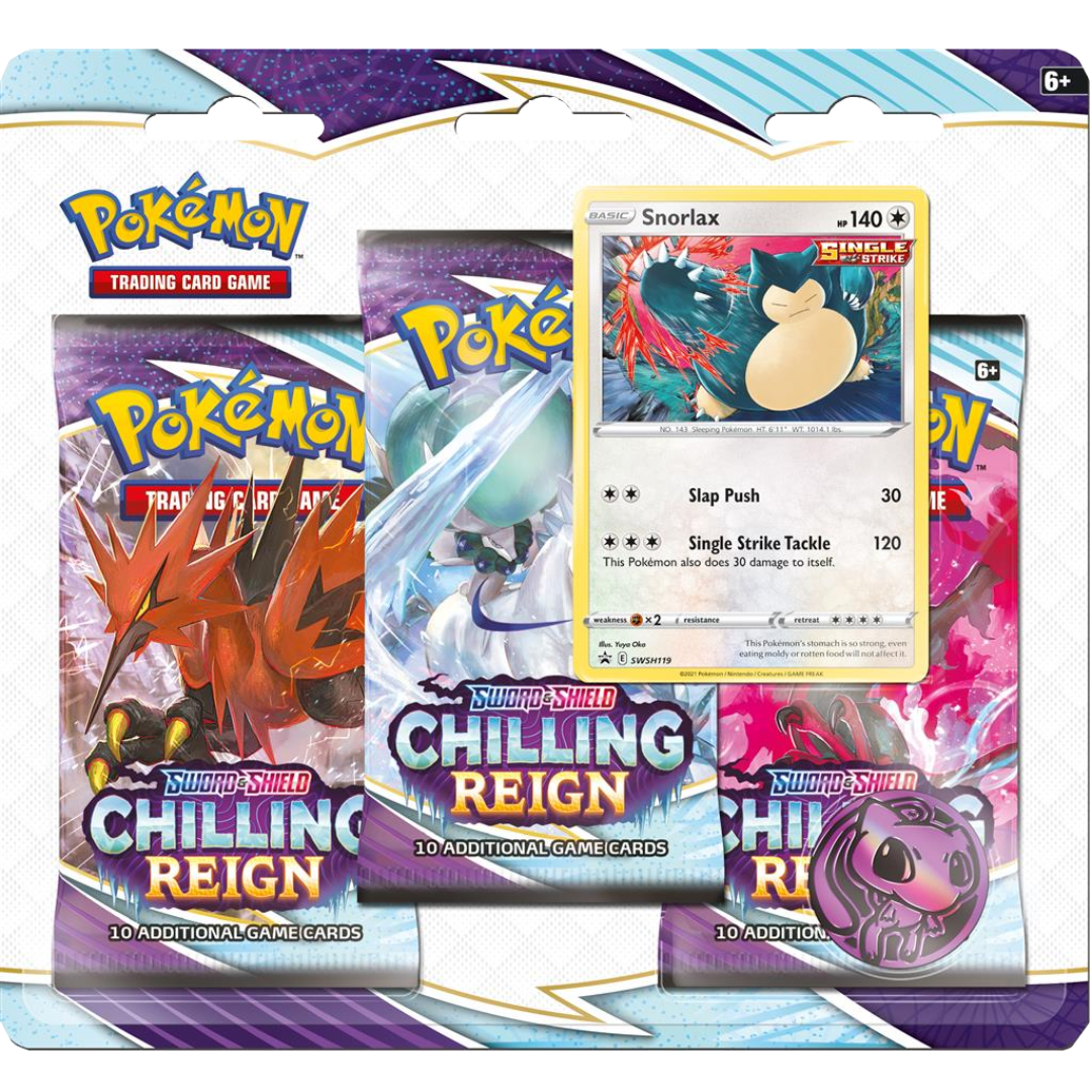 Chilling Reign 3-Pack Blister - Snorlax ( Sword & Shield ) Pokemon TCG