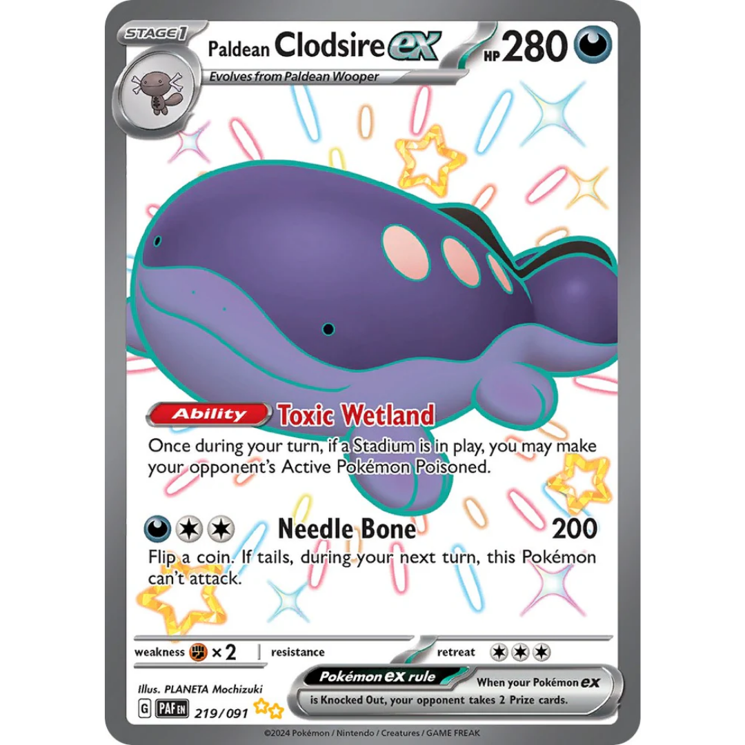 Paldean Clodsire ex (219/091) [Scarlet & Violet: Paldean Fates]