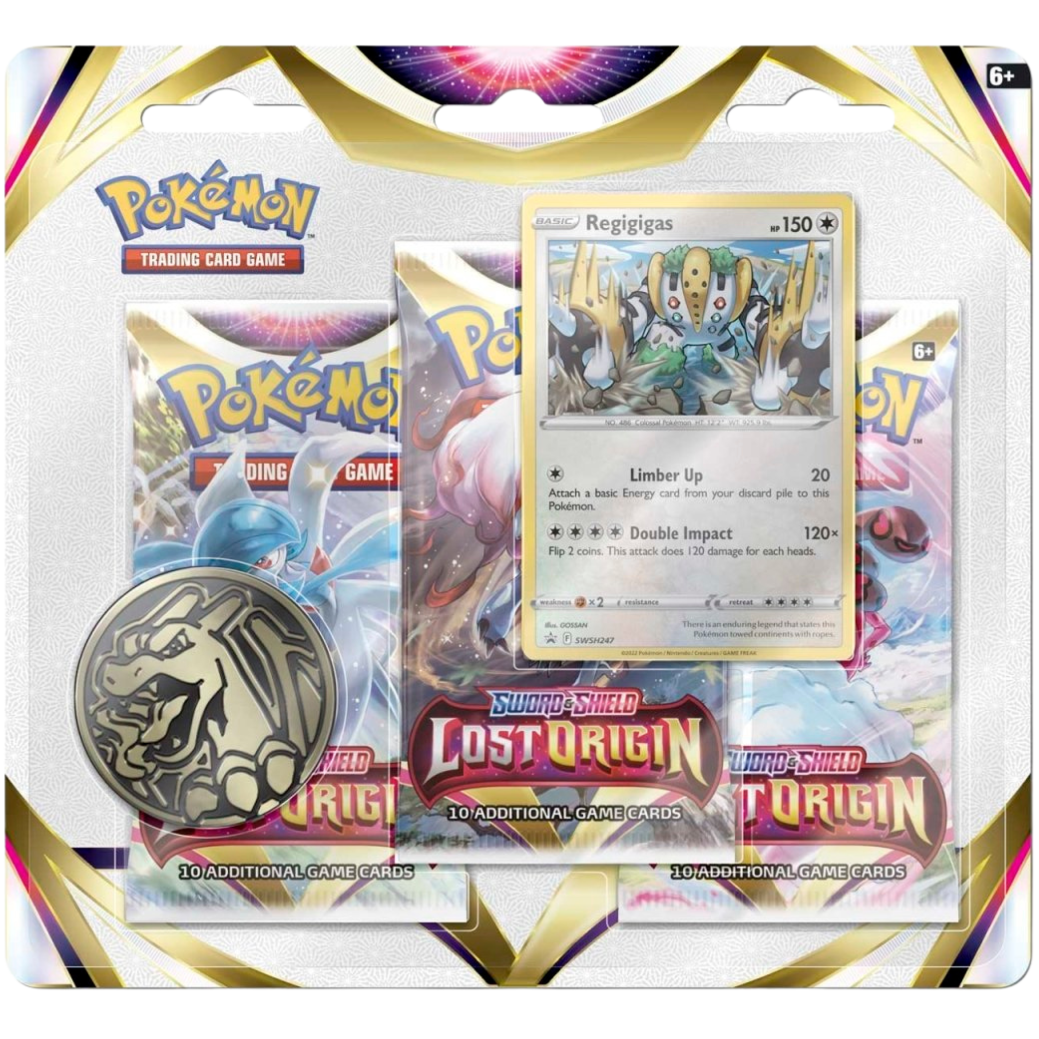 Lost Origins 3-Pack Blister - Regigigas ( Sword & Shield ) Pokemon TCG