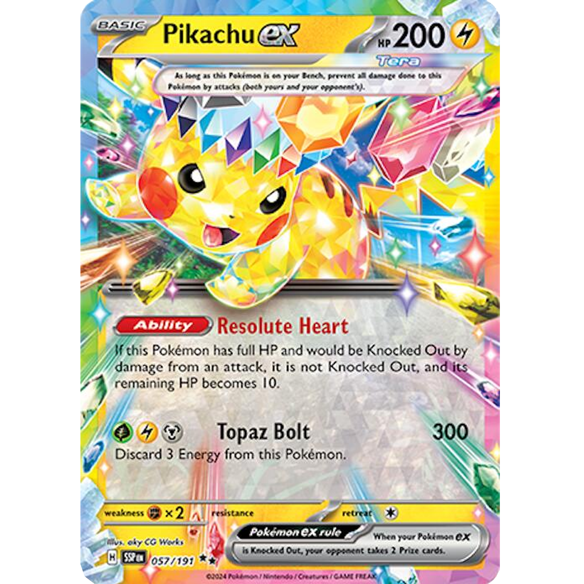 Pikachu ex (057/191) [Scarlet & Violet: Surging Sparks]