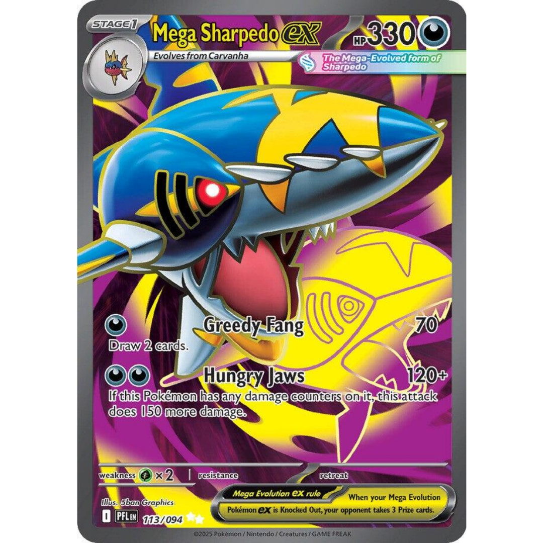 Mega Sharpedo ex (113/094) [Mega Evolution: Phantasmal Flames]