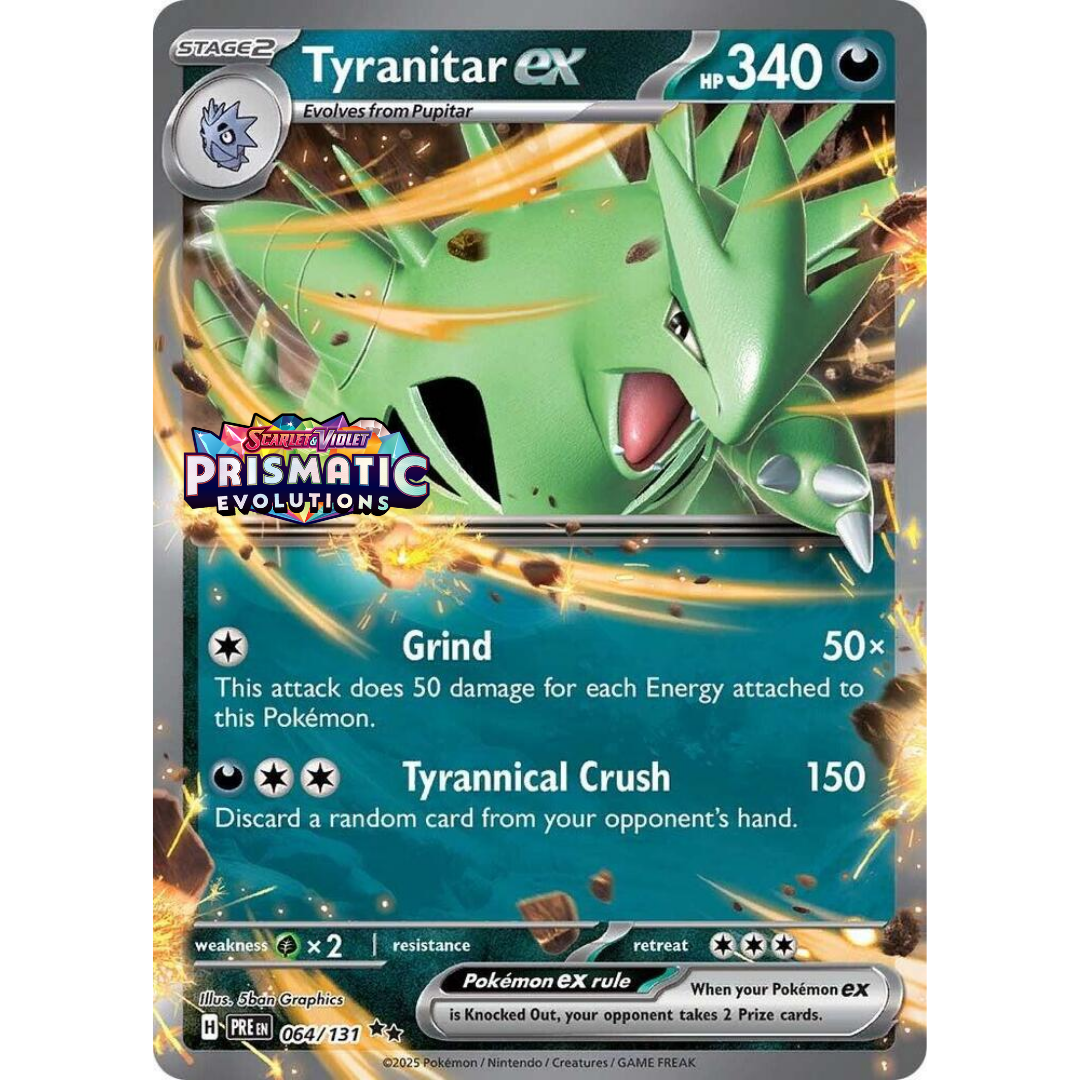 Tyranitar ex (064/131) (Prismatic Evolutions Stamp) [Miscellaneous Cards]