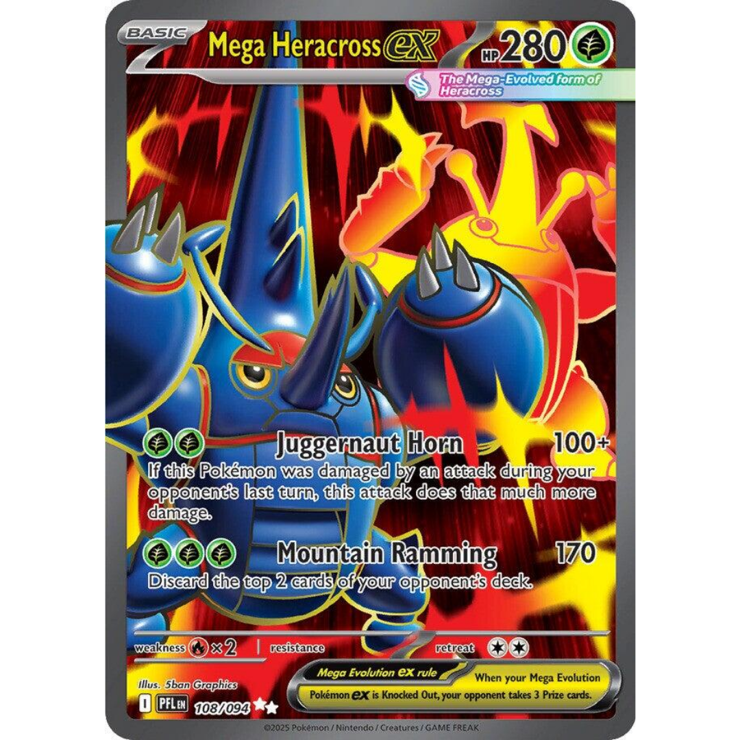 Mega Heracross ex (108/094) [Mega Evolution: Phantasmal Flames]