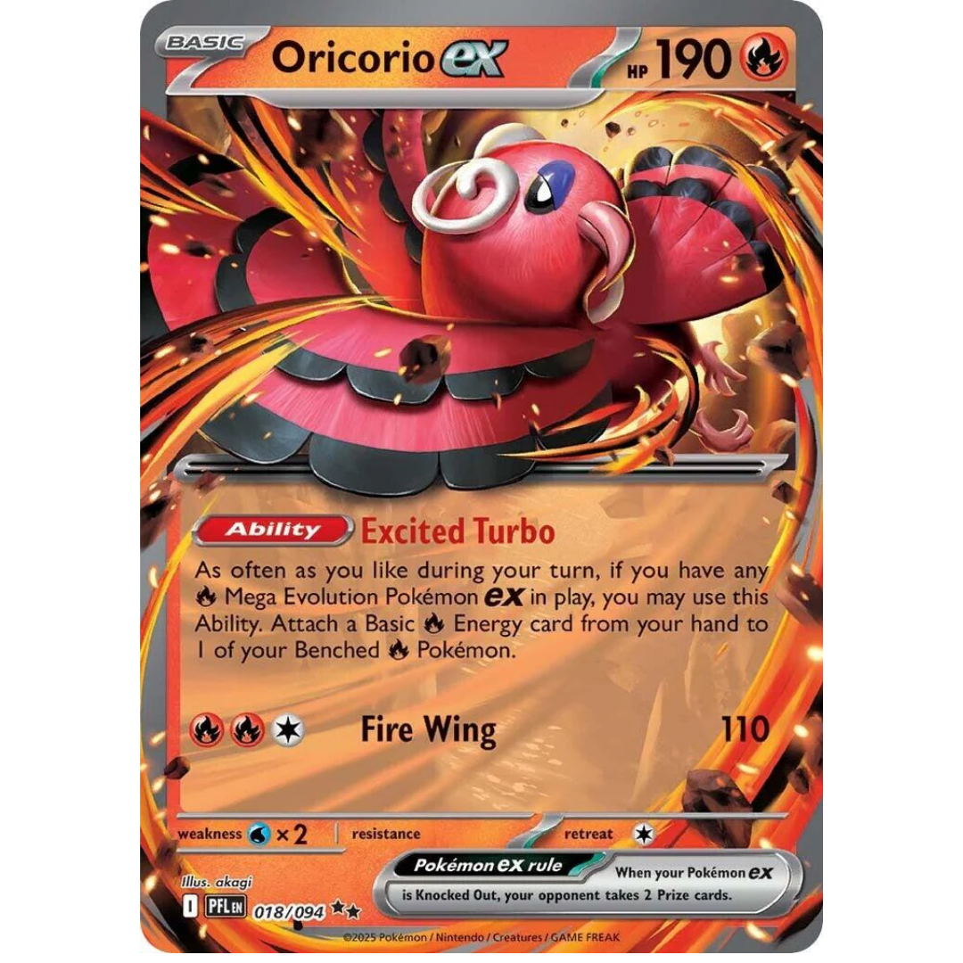Oricorio ex (018/094) [Mega Evolution: Phantasmal Flames]
