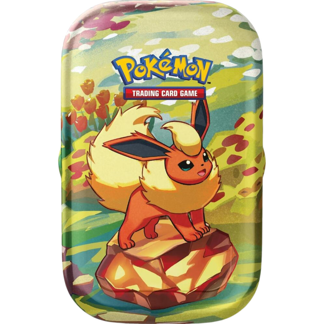 Prismatic Evolutions Mini Tin - Flareon ( Scarlet & Violet ) Pokemon TCG
