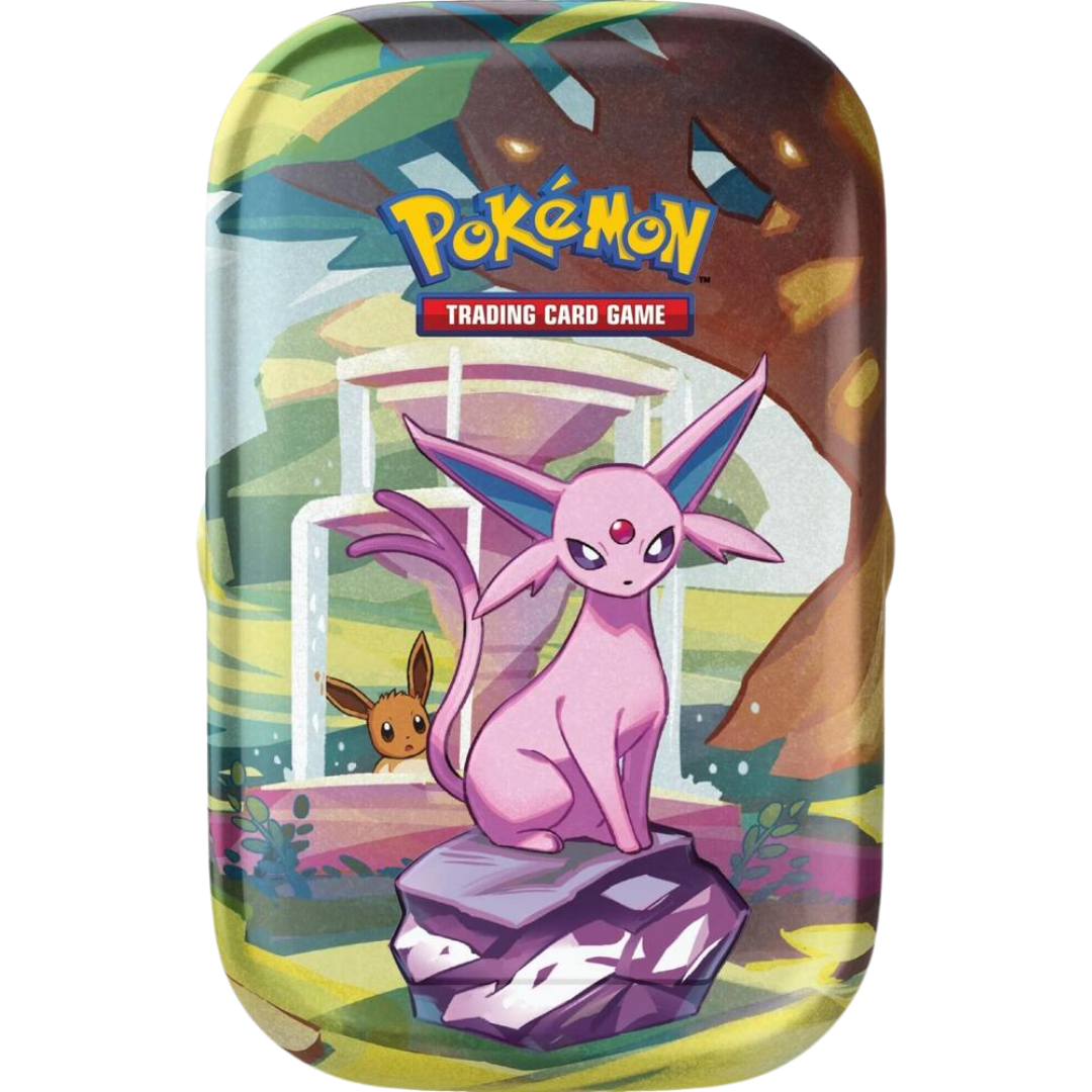 Prismatic Evolutions Mini Tin - Espeon ( Scarlet & Violet ) Pokemon TCG