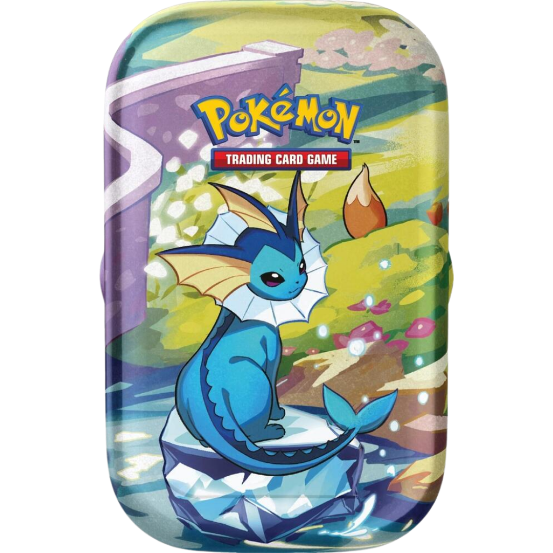 Prismatic Evolutions Mini Tin - Vaporeon ( Scarlet & Violet ) Pokemon TCG