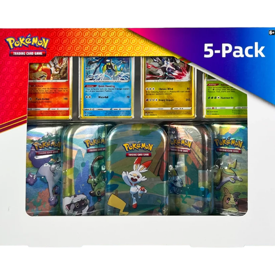 Galar Pals Mini Tins 5-Pack ( Sword & Shield ) Pokemon TCG