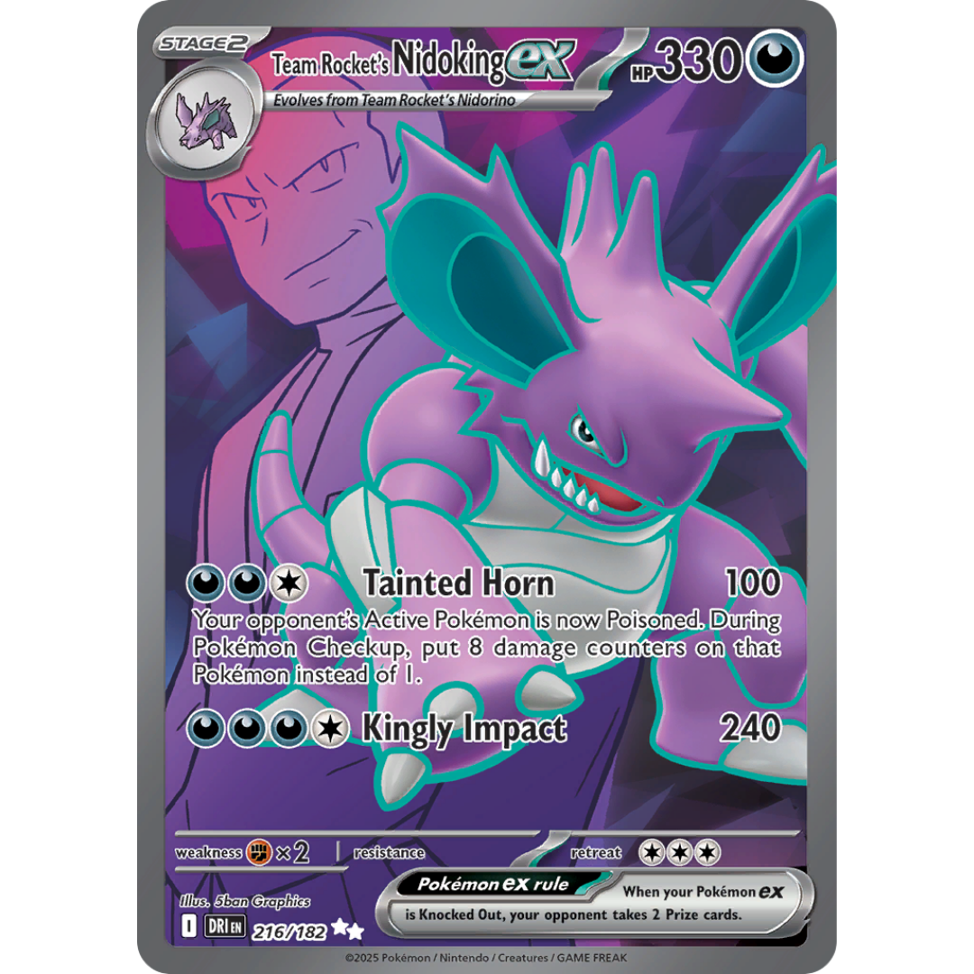 Team Rocket's Nidoking ex (216/182) [Scarlet & Violet: Destined Rivals]