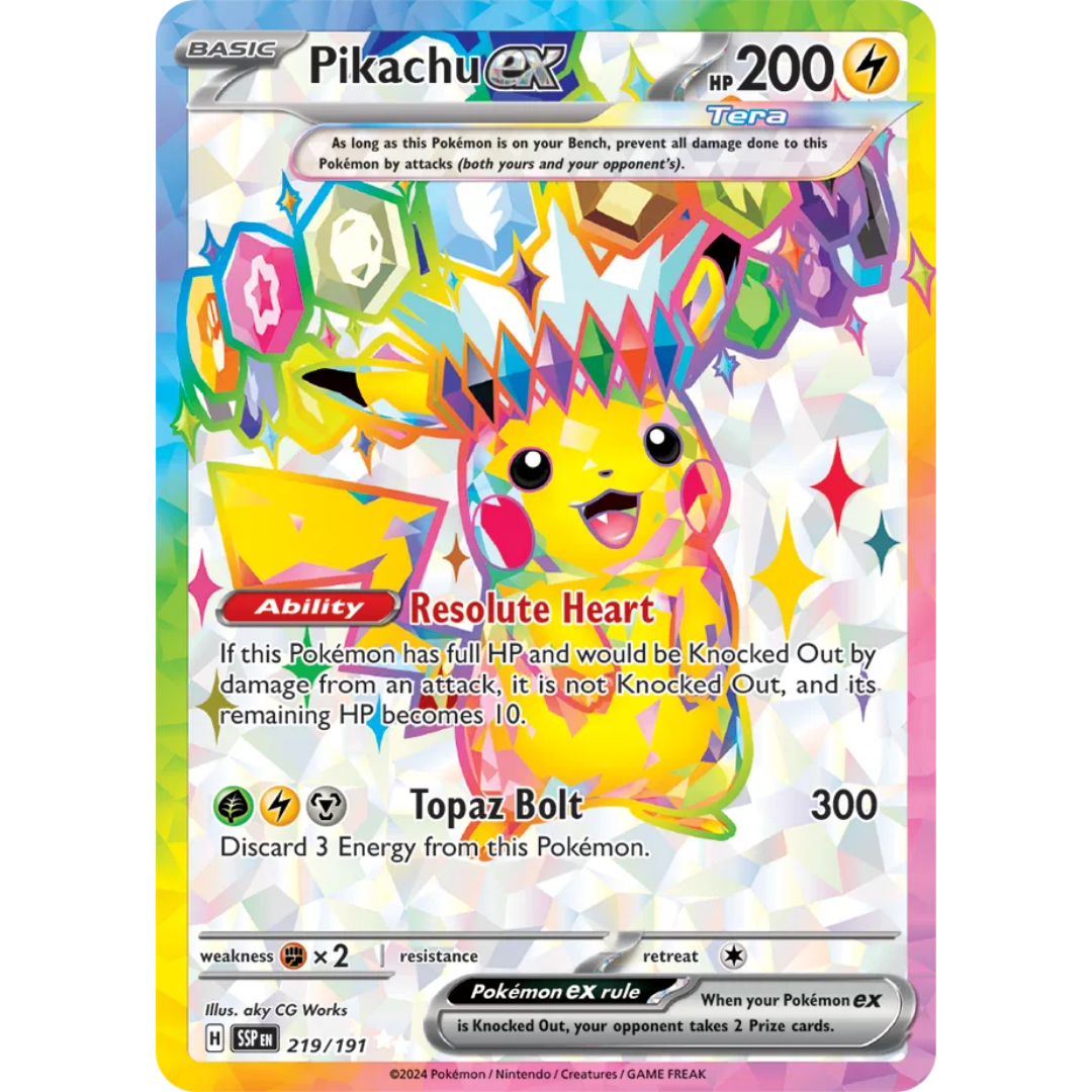 Pikachu ex (219/191) [Scarlet & Violet: Surging Sparks]