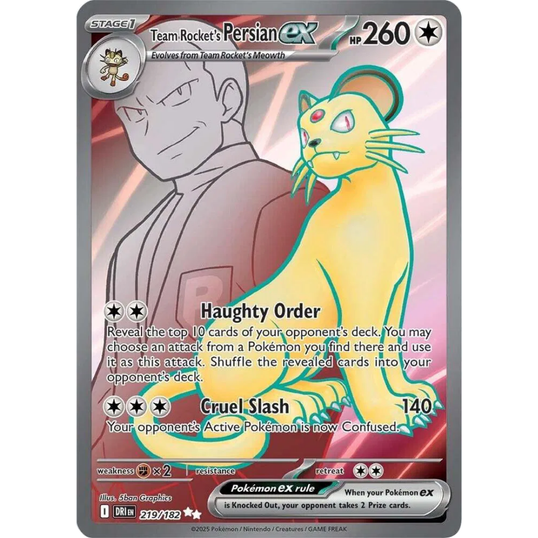 Team Rocket's Persian ex (219/182) [Scarlet & Violet: Destined Rivals]