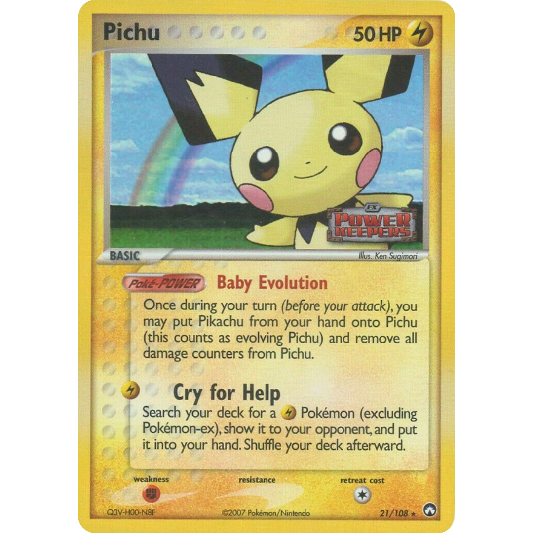 Pichu (Stamped) (21/108) [EX: Power Keepers]