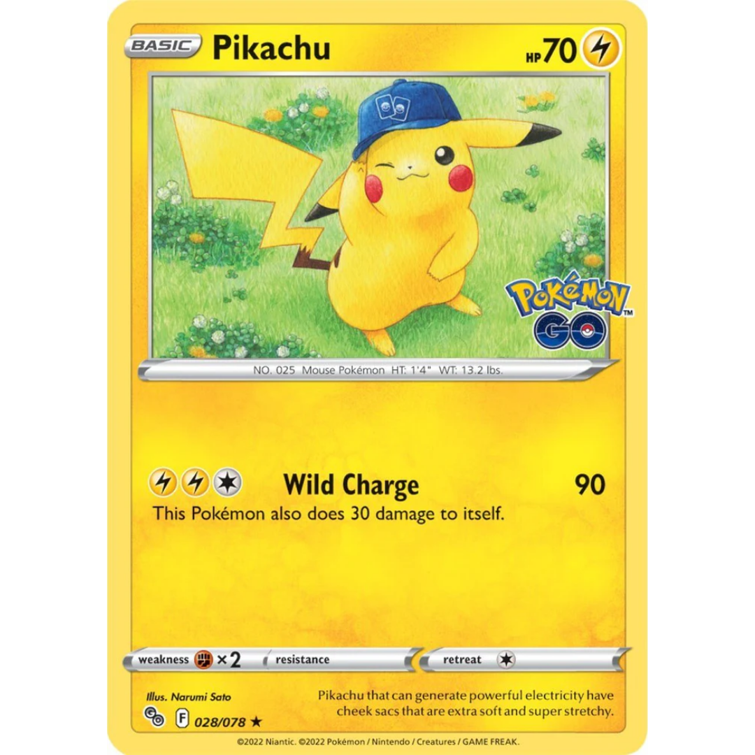 Pikachu Holofoil Sealed (028/078) [Pokémon GO]